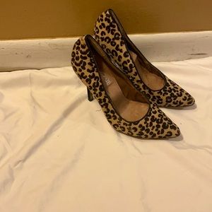 Tan leopard heels good condition only the inside is a bit worn out.